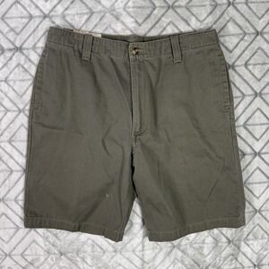 Timberland Stratham Issue Olive Chino Cotton Shorts Men's Button Pockets